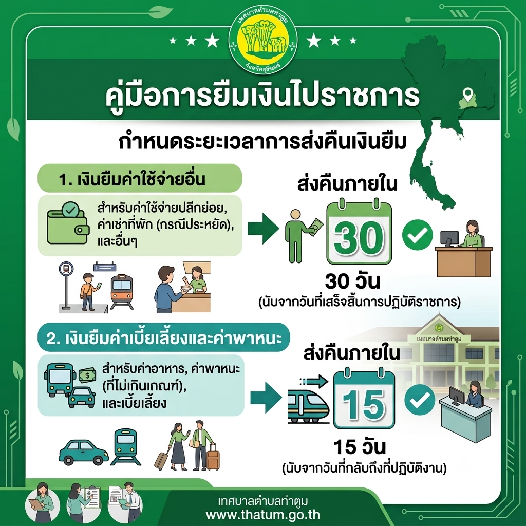 ส่งใช้เงินยืมไปราชการ